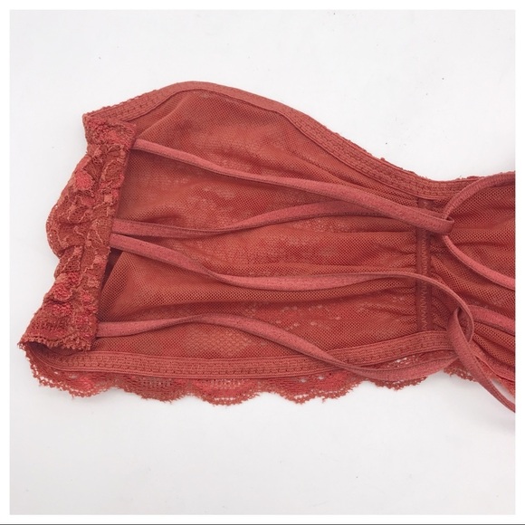 NWT Free People Essential Lace Bandeau in Terracotta Size Small - Picture 8 of 11